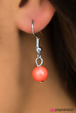 Paparazzi VINTAGE VAULT REPO "Modest Of Them All" Orange Necklace & Earring Set Paparazzi Jewelry
