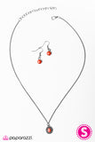 Paparazzi VINTAGE VAULT REPO "Modest Of Them All" Orange Necklace & Earring Set Paparazzi Jewelry