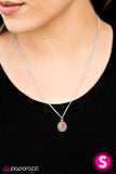 Paparazzi VINTAGE VAULT REPO "Modest Of Them All" Orange Necklace & Earring Set Paparazzi Jewelry