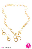 Paparazzi "Mod Squad" Gold Necklace & Earring Set Paparazzi Jewelry