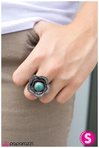 Paparazzi "Mojave Poppy - Blue" ring Paparazzi Jewelry