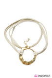 Paparazzi "Mojave Sun - White" bracelet Paparazzi Jewelry