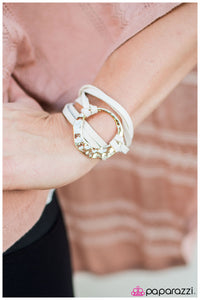 Paparazzi "Mojave Sun - White" bracelet Paparazzi Jewelry