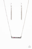 Paparazzi "Moms Do It Better" Pink Hombre Rhinestone Silver Frame Necklace & Earrings Set Paparazzi Jewelry