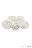 Paparazzi "Money Talks" White Hair Clip Paparazzi Jewelry