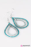 Paparazzi "Monsoon Sparkle" Blue Earrings Paparazzi Jewelry