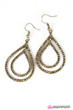 Paparazzi "Monsoon Sparkle" Brass Earrings Paparazzi Jewelry