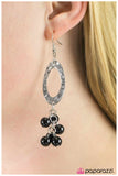 Paparazzi "Monte Carlo - Black" earring Paparazzi Jewelry