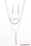 Paparazzi "Moonlight Stroll" White 115XX Necklace & Earring Set Paparazzi Jewelry