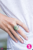 Paparazzi "Moonlit Musical - Green" ring Paparazzi Jewelry