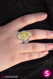 Paparazzi "Moonlit Musical - Yellow" ring Paparazzi Jewelry