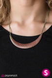 Paparazzi "MOONsoon Season - Red/Brass" necklace Paparazzi Jewelry