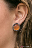 Paparazzi "Moon Swoon" Orange Post Earrings Paparazzi Jewelry