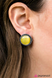 Paparazzi "Moon Swoon" Yellow Post Earrings Paparazzi Jewelry