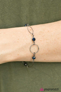 Paparazzi "More Glitter" Blue Bracelet Paparazzi Jewelry