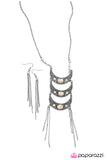 Paparazzi "Morning, MOON, and Night - White" necklace Paparazzi Jewelry
