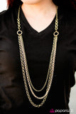 Paparazzi "Moto Movement" Brass Necklace & Earring Set Paparazzi Jewelry