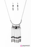 Paparazzi "Mountain Beauty" Black Necklace & Earring Set Paparazzi Jewelry