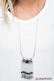 Paparazzi "Mountain Beauty" Black Necklace & Earring Set Paparazzi Jewelry