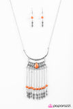 Paparazzi "Mountain Beauty" Orange Necklace & Earring Set Paparazzi Jewelry