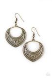 Paparazzi "Mountain Muse - Brass" earring Paparazzi Jewelry