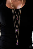 Paparazzi "Mountain Tears" Purple Necklace & Earring Set Paparazzi Jewelry