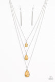 Paparazzi "Mountain Tears" Yellow Necklace & Earring Set Paparazzi Jewelry