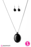 Paparazzi "Mountain View" Black Necklace & Earring Set Paparazzi Jewelry