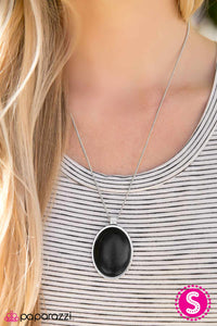 Paparazzi "Mountain View" Black Necklace & Earring Set Paparazzi Jewelry