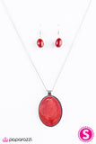 Paparazzi "Mountain View" Red Necklace & Earring Set Paparazzi Jewelry