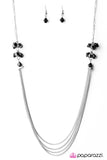 Paparazzi "Movin and Groovin" Black Necklace & Earring Set Paparazzi Jewelry