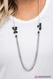 Paparazzi "Movin and Groovin" Black Necklace & Earring Set Paparazzi Jewelry