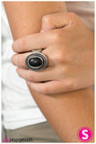 Paparazzi "Moving Mountains - Black" ring Paparazzi Jewelry