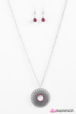 Paparazzi "Musical Medallion - Pink" necklace Paparazzi Jewelry