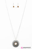 Paparazzi "Musical Medallion - Yellow" necklace Paparazzi Jewelry