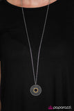 Paparazzi "Musical Medallion - Yellow" necklace Paparazzi Jewelry