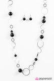 Paparazzi "Musical Reverie" Black Necklace & Earring Set Paparazzi Jewelry