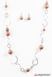Paparazzi "Musical Reverie" Brown Necklace & Earring Set Paparazzi Jewelry