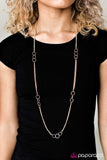 Paparazzi "Music Night - Rose Gold" necklace Paparazzi Jewelry