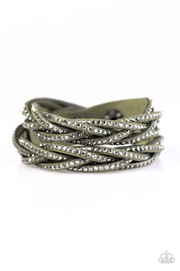 Paparazzi "Musing Maverick" Green Wrap Bracelet Paparazzi Jewelry