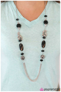 Paparazzi "MVP" Black Necklace & Earring Set Paparazzi Jewelry