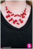 Paparazzi "My Best Friends Wedding" Red Necklace & Earring Set Paparazzi Jewelry