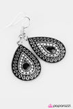 Paparazzi "My Biggest TEAR - Black" earring Paparazzi Jewelry