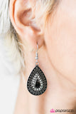 Paparazzi "My Biggest TEAR - Black" earring Paparazzi Jewelry