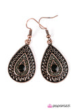 Paparazzi "My Biggest TEAR - Copper" earring Paparazzi Jewelry
