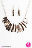 Paparazzi "My Cave, My Rules! - Gold" Necklace & Earring Set Paparazzi Jewelry