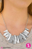 Paparazzi "My Cave, My Rules! - Silver" Necklace & Earring Set Paparazzi Jewelry