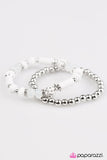 Paparazzi "My Dance Card Is Full - White" bracelet Paparazzi Jewelry