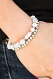 Paparazzi "My Dance Card Is Full - White" bracelet Paparazzi Jewelry