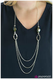 Paparazzi "My Head is Spinning" Green Necklace & Earring Set Paparazzi Jewelry